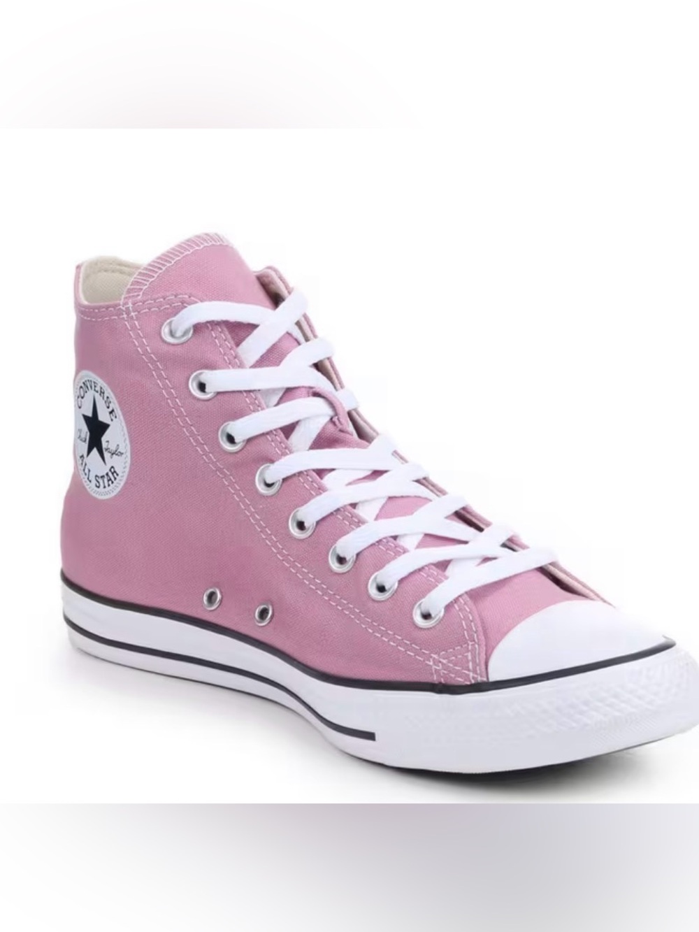 Size 3 1/2 limited edition pink wedge converse canvas sneakers